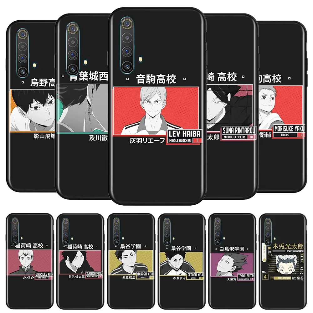 

Haikyuu Hinata Anime For OPPO A74 A94 A93 A73 A53 A32 A31 A72 A12E A12 A11 A9 A5 2020 5G AX7 Black Soft TPU Phone Case