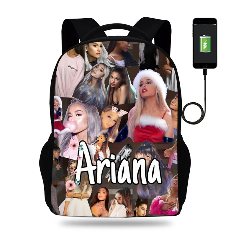 Рюкзак Ariana Grande для девочек школьная сумка учеников и учебников дорожный ранец