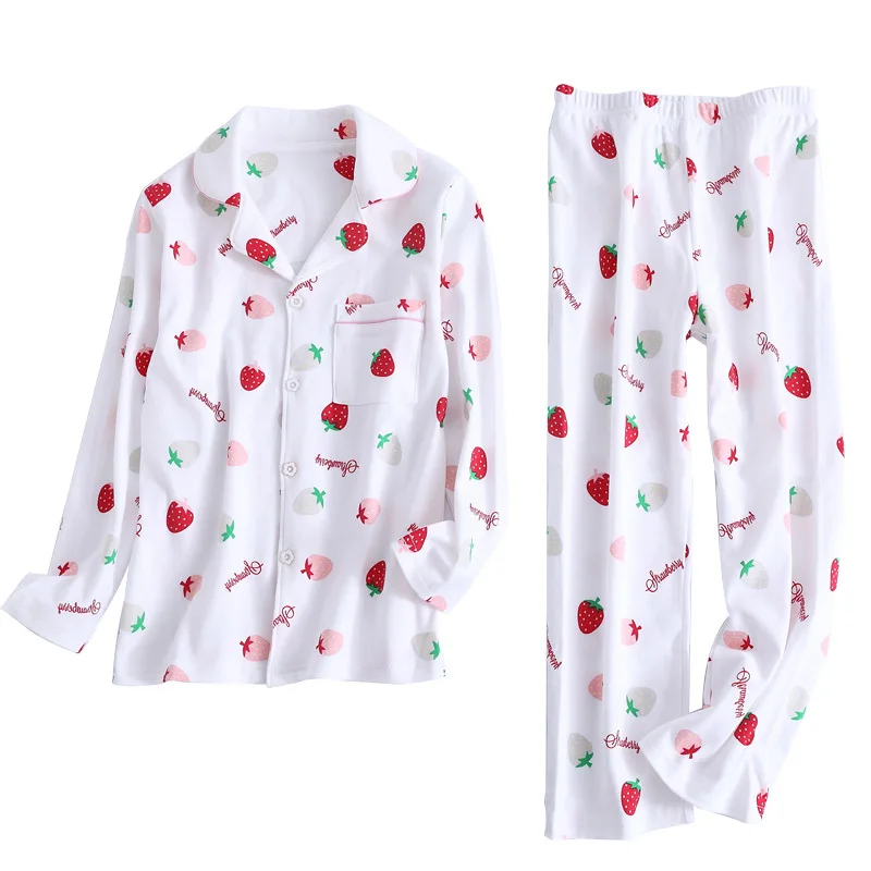 Высокое качество Весенние пижамы для девочек-подростков Одинаковые хлопковые