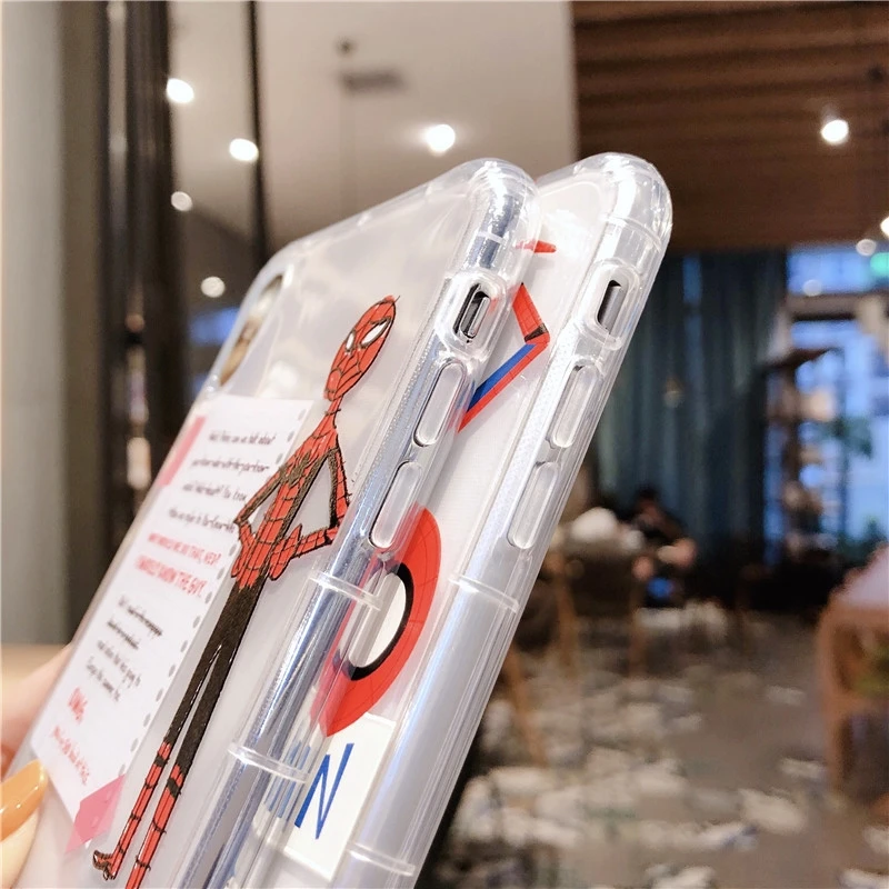 Anime Cartoon Couples Airbag Transparent Phone Case For iPhone 11 Pro X XS Max XR 8 7 6 6s Plus Soft TPU Clear Back Cover Coque |