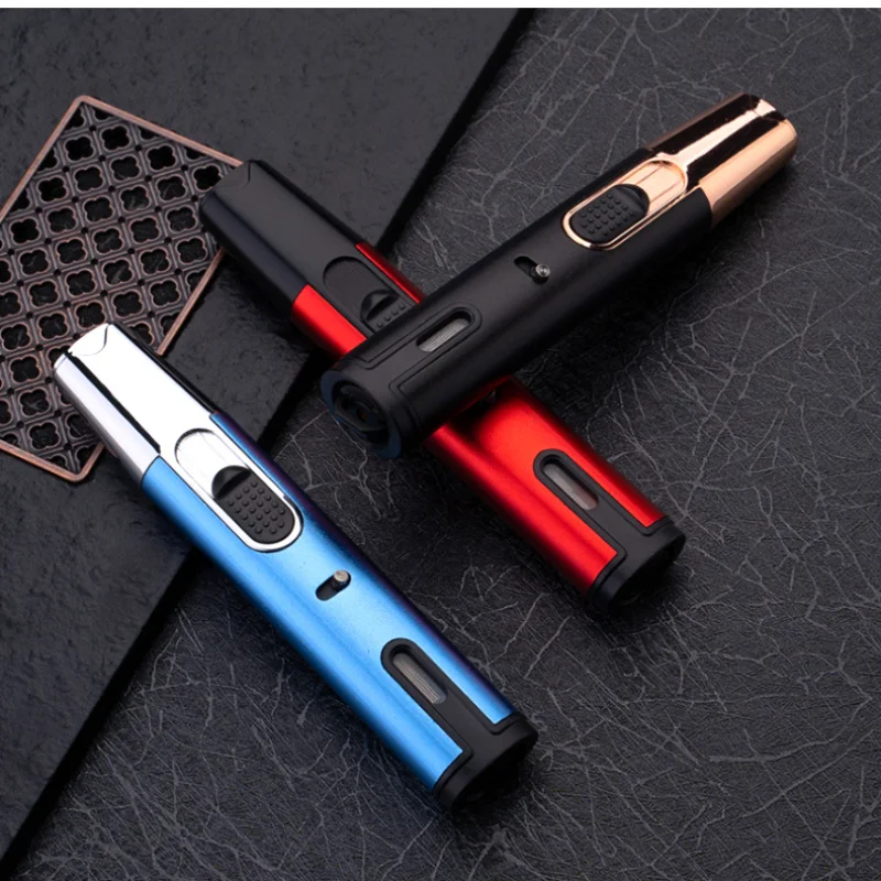 

Double Direct Igniter Spray Gun Welding Torch Fixed Fire Windproof Inflatable Lighter Smoking Accessories for Weed Kitchen Tool