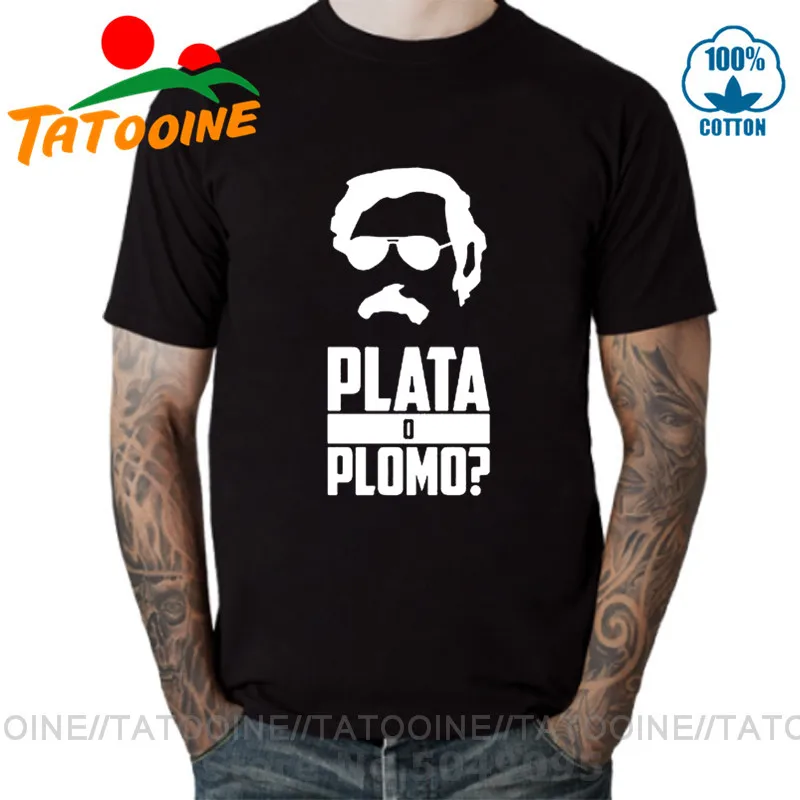 Camiseta Mujer Colombia Silver or Dead Plata O Plomo футболки забавный Пабло футболка Escobar Мужская El Patron