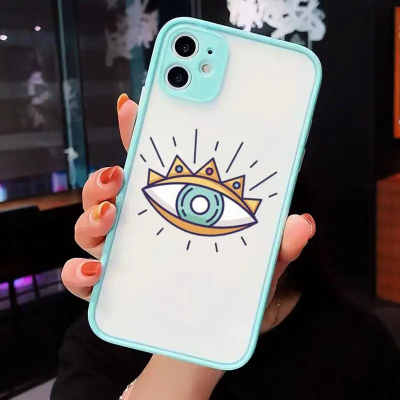

Evil Eye Third Eye Phone Cases Matte Transparent for iPhone 7 8 11 12 s mini pro X XS XR MAX Plus cover funda