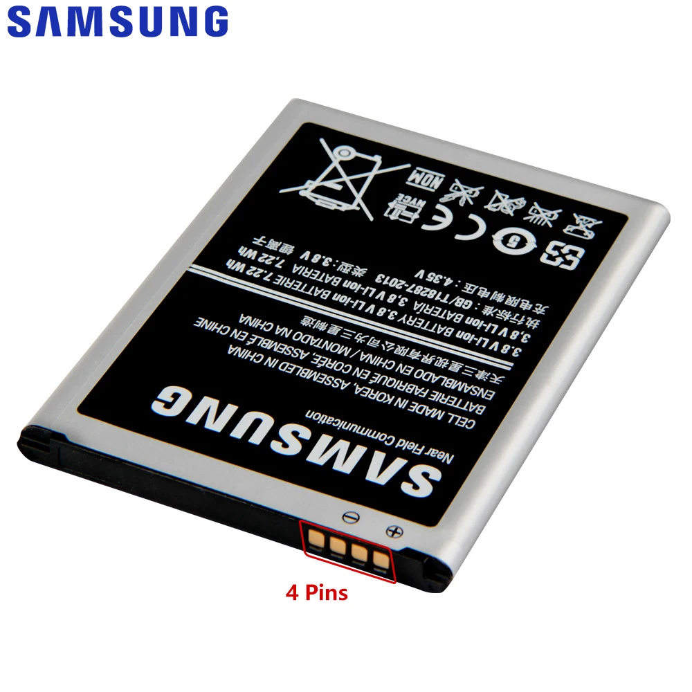 Оригинальная запасная батарея Samsung для Galaxy S4 Mini Project i9190 i9192 i9198 i9195 J B500BE B500AE с NFC
