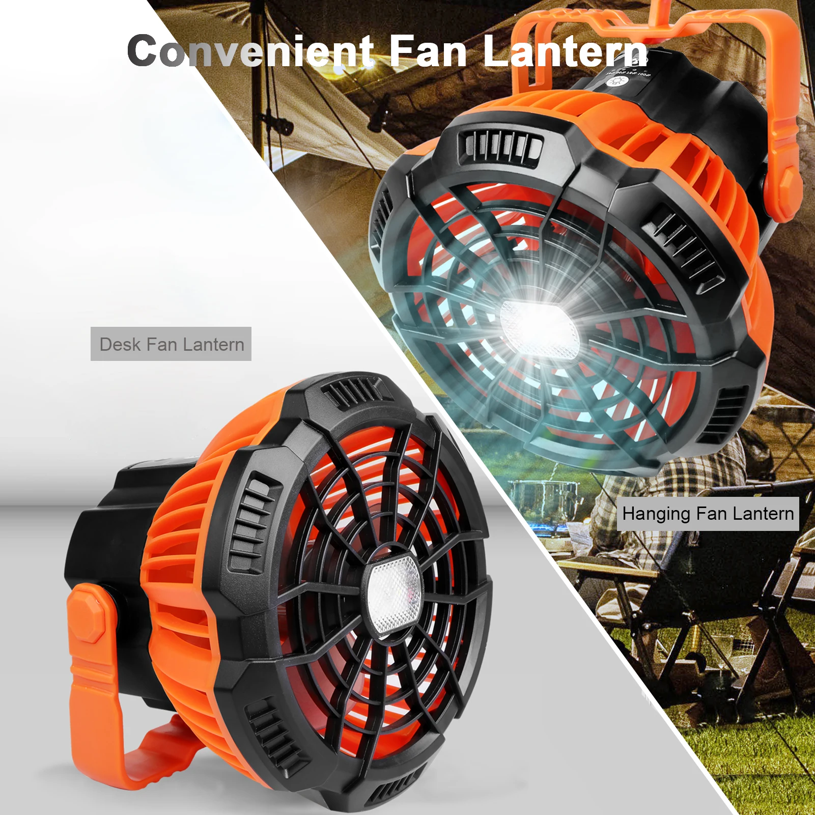 

Outdoor Camping 2-in-1 Fan Lantern Hanging Power Bank Tent For Climbing Hiking Fishing Equipment