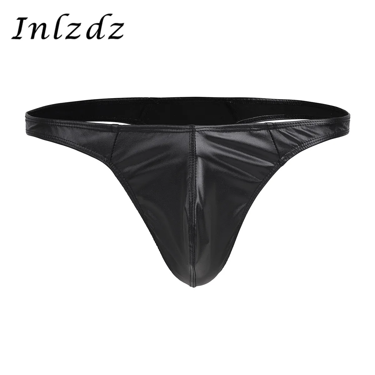 Мужское нижнее белье мужское для секса кожаные трусы бикини с мешочком стринги