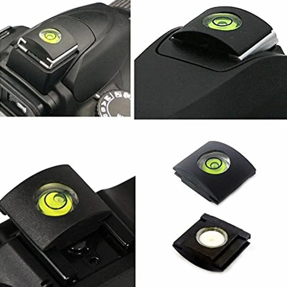 1 Pcs Universal DSLR Camera Bubble Spirit Level + Hot Shoe Protector Cover for Nikon Casio Fuji Samsung Camera Accessories