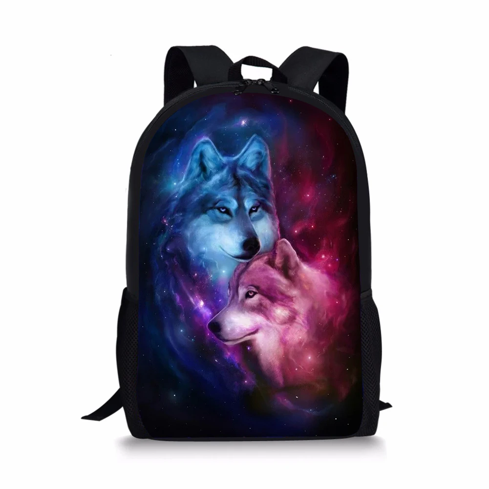 Детский рюкзак HaoYun с рисунком волка, школьные ранцы для маленьких детей, модный дорожный рюкзак для девочек с мультяшными животными