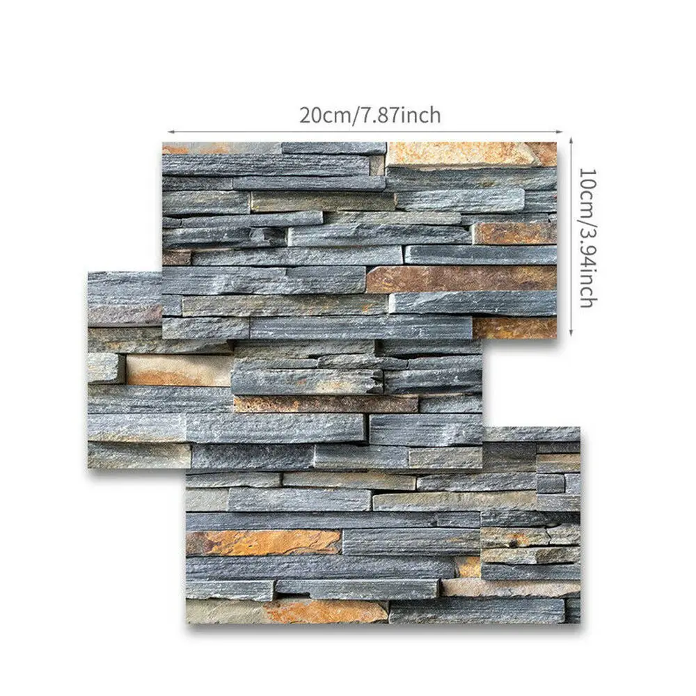 27pcspack 20x10cm dark grey mosaic bricks wall sticker self adhesive bath kitchen pvc wall tile sticker drop shipping free global shipping