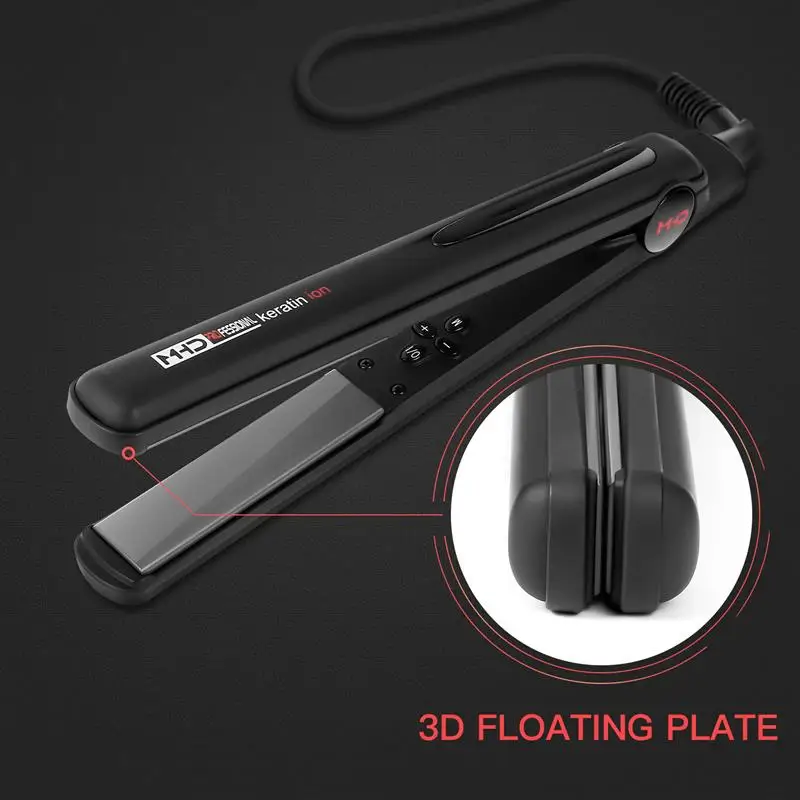 

Hair Straightener 1.2 inch Professional Hair Flat Iron with LCD Display Dual Voltage Adjustable Temperature 3D Floating Plates