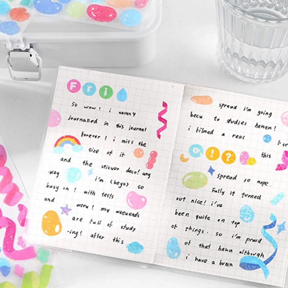 1 предмет красочные Стикеры Kawaii лента ПВХ украшения дневник уп школьная DIY