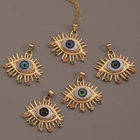 demon eye necklace trendy charm copper plated gold necklaces big vintage zircon pendant exaggerated personality jewelry female