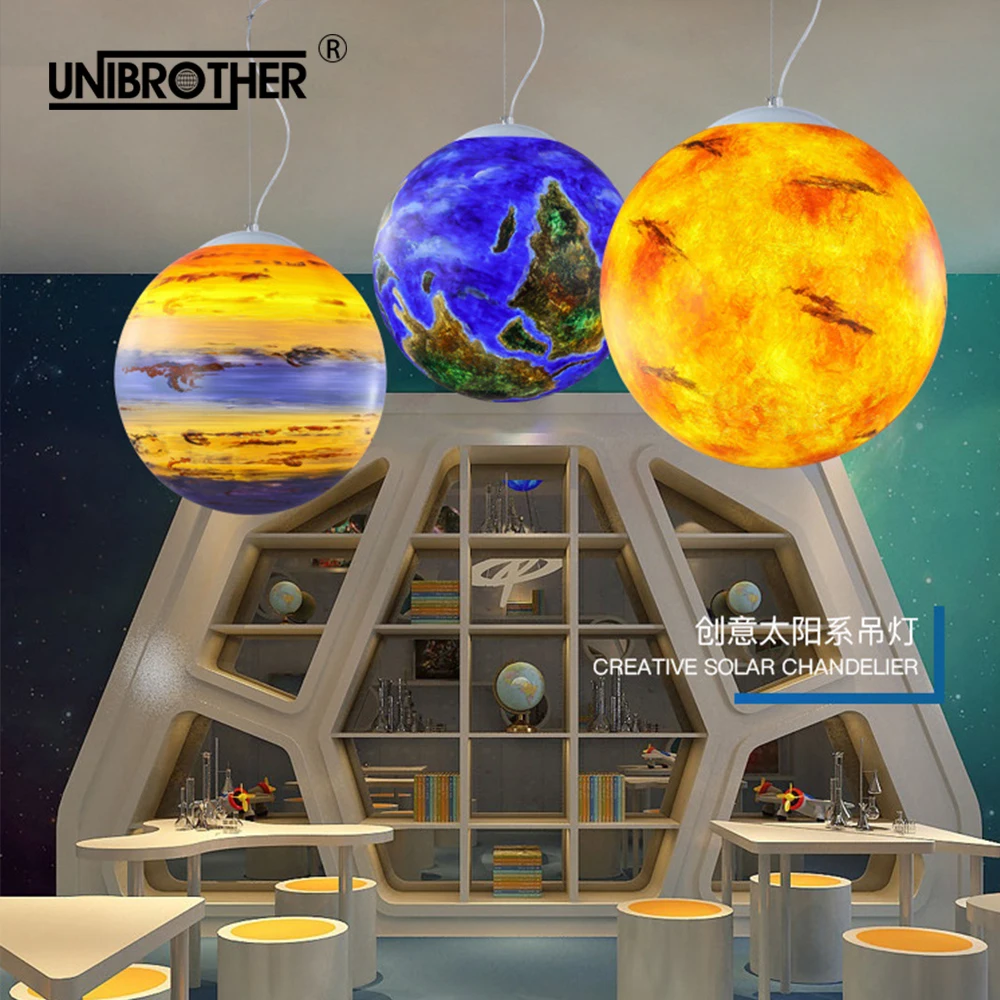 Подвеска светильник космическая для гостиной кабинета детского сада|Подвесные