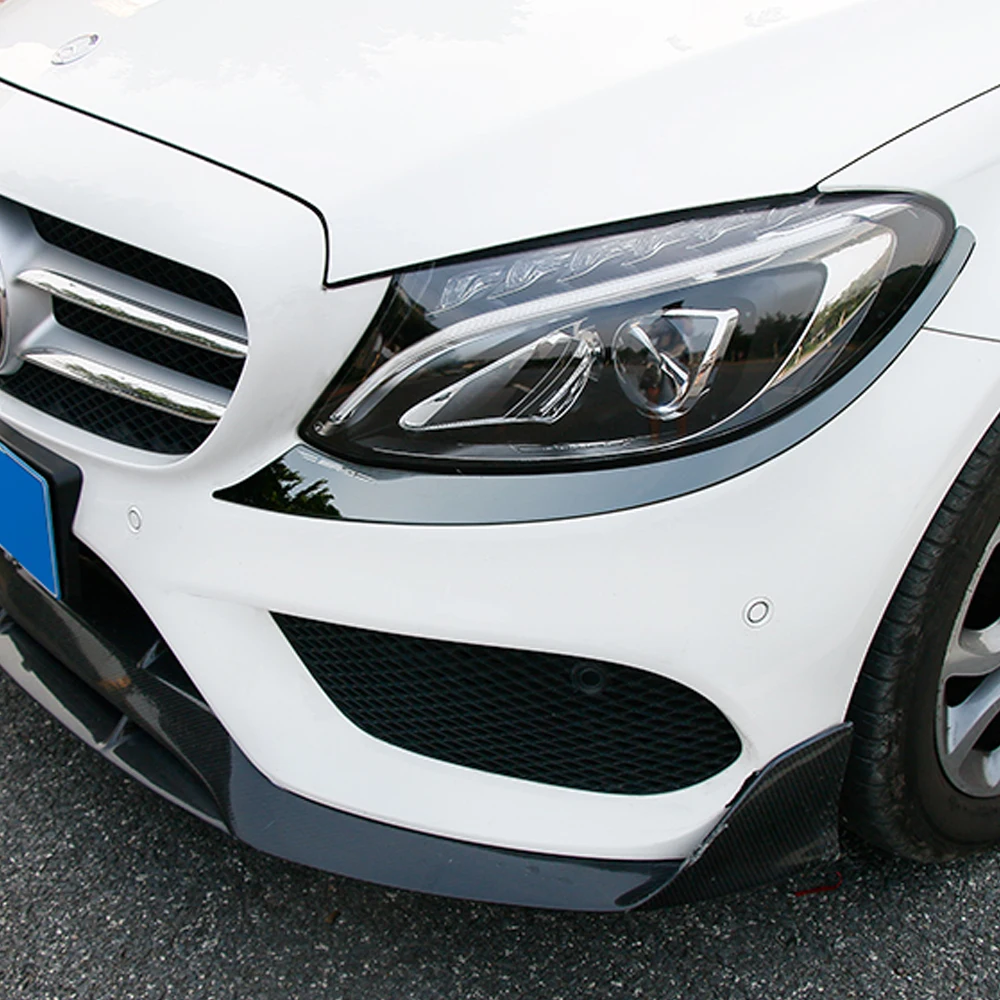 Для Mercedes Benz C Class W205- Автомобильная фара хромированная крышка защитная накладка рамка наклейка внешние аксессуары