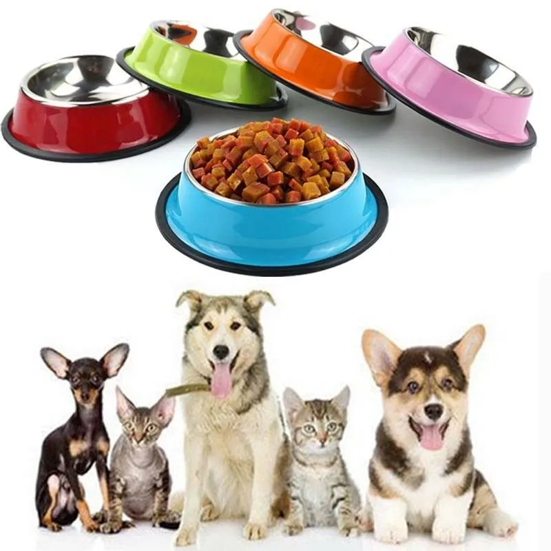 Портативная миска для щенков из нержавеющей стали питомцев новая кормушка