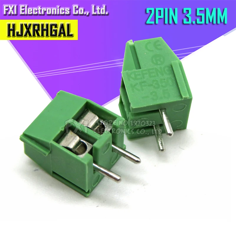 20 шт. KF301 KF128 KF350 2P 3P 5 мм/3,5 мм/2PIN 3PIN клеммный винт клеммный соединитель - Цвет: KF350-2P