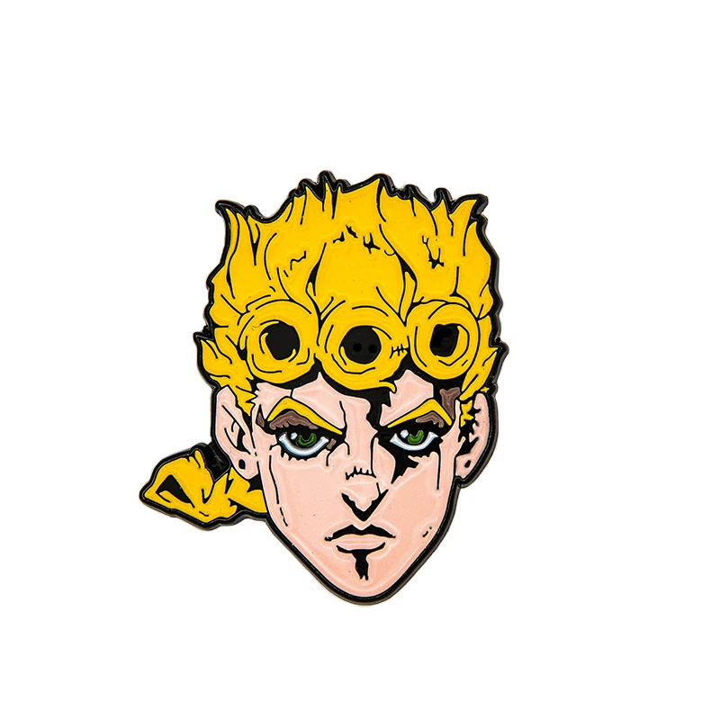 

JoJos Bizarre Adventure Metal Brooch Pins Giorno Giovanna Alloy Badge Icon Collect Golden Wind Backpacks Bag Button Brooch Pins