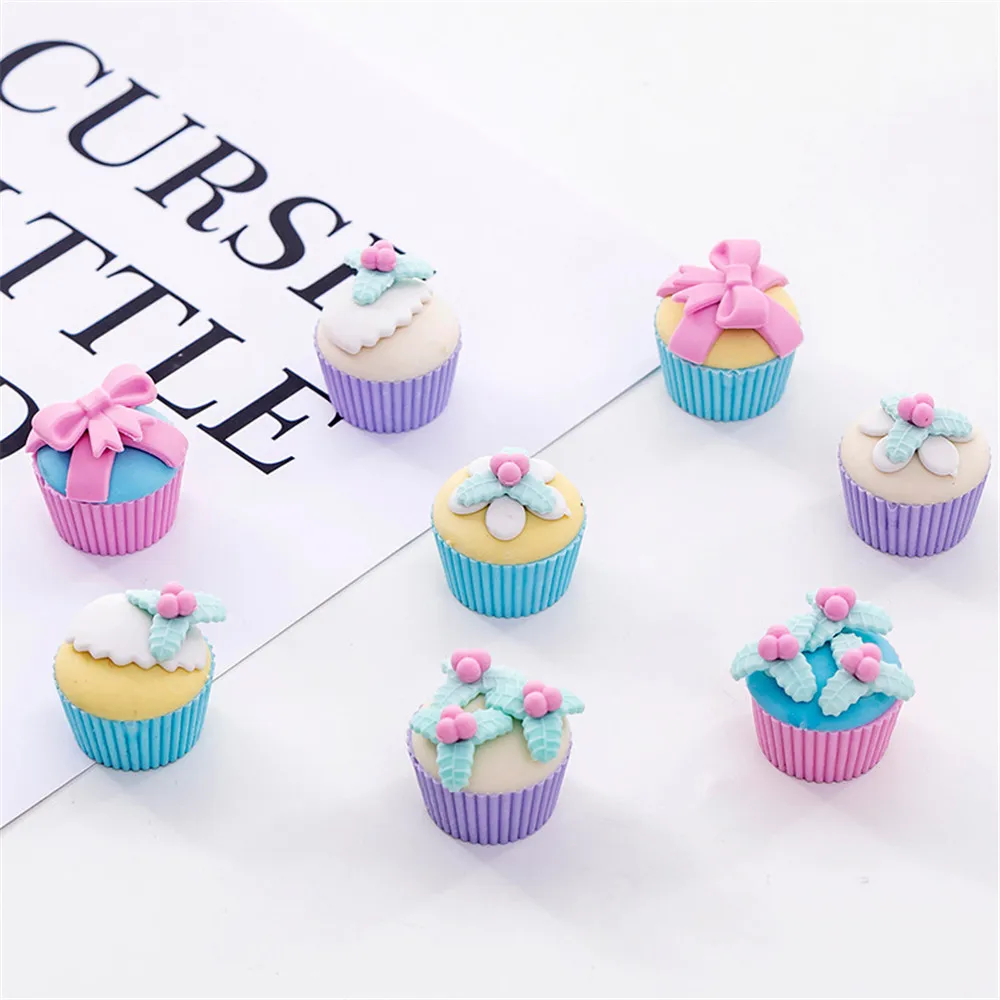 4 шт./компл. мини-игрушка для девочек Мультяшные пирожные ролевые игрушки ластики