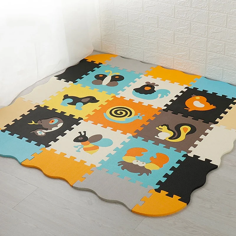 

25 Pcs Baby Play Mat with Fence 0.39 Inch Thick Interlocking Foam Floor Tiles Kids Puzzle Mat Baby Crawling Mat