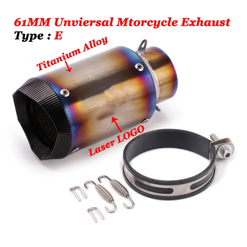 60 мм универсальный глушитель выхлопной трубы мотоцикла выхлопная труба из