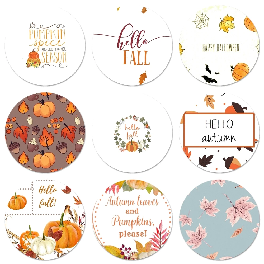 

58 мм Тыква счастливая осень кухня домашний декор холодильник магнитные наклейки