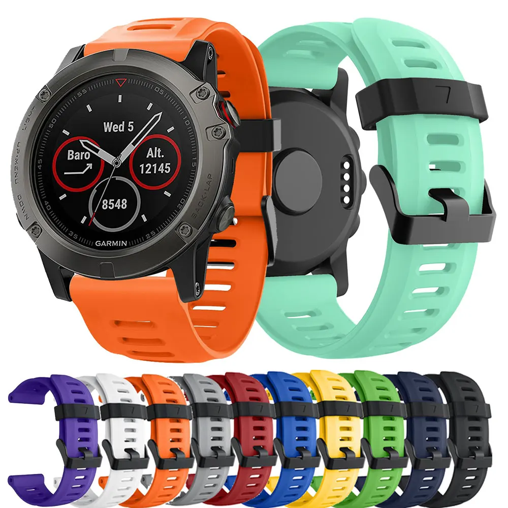 Силиконовый ремешок для смарт-часов Garmin Fenix 3 HR 5X 6X Plus | Электроника