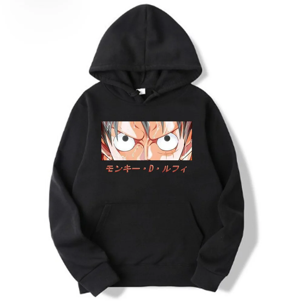 

ONE PIECE Hoodies Casual Pullover Harajuku Cartoons Eyes Monkey D. Luffy Printed Men's Women Hoodie Streetwear Sweatshirts Tops