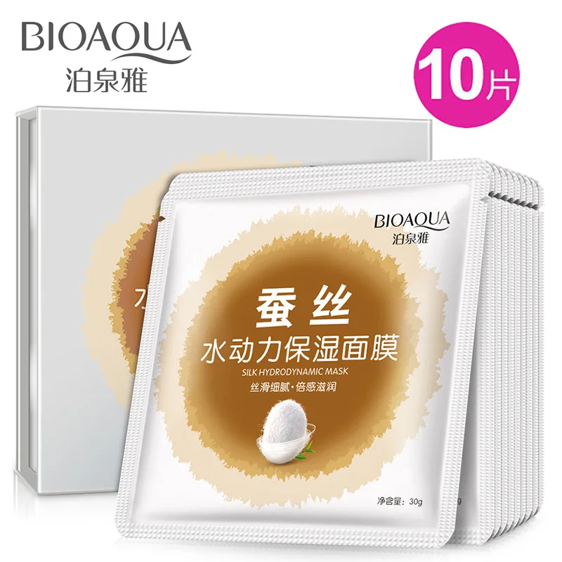 BIOAQUA 10 шт./пакет 8 очков увлажняющая тендерная маска шелк молочный Гладкий