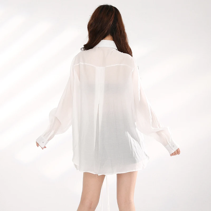 

shirt, - loose long sleeve, spring and autumn, loose shirt, women, large size, new lapel, 2021