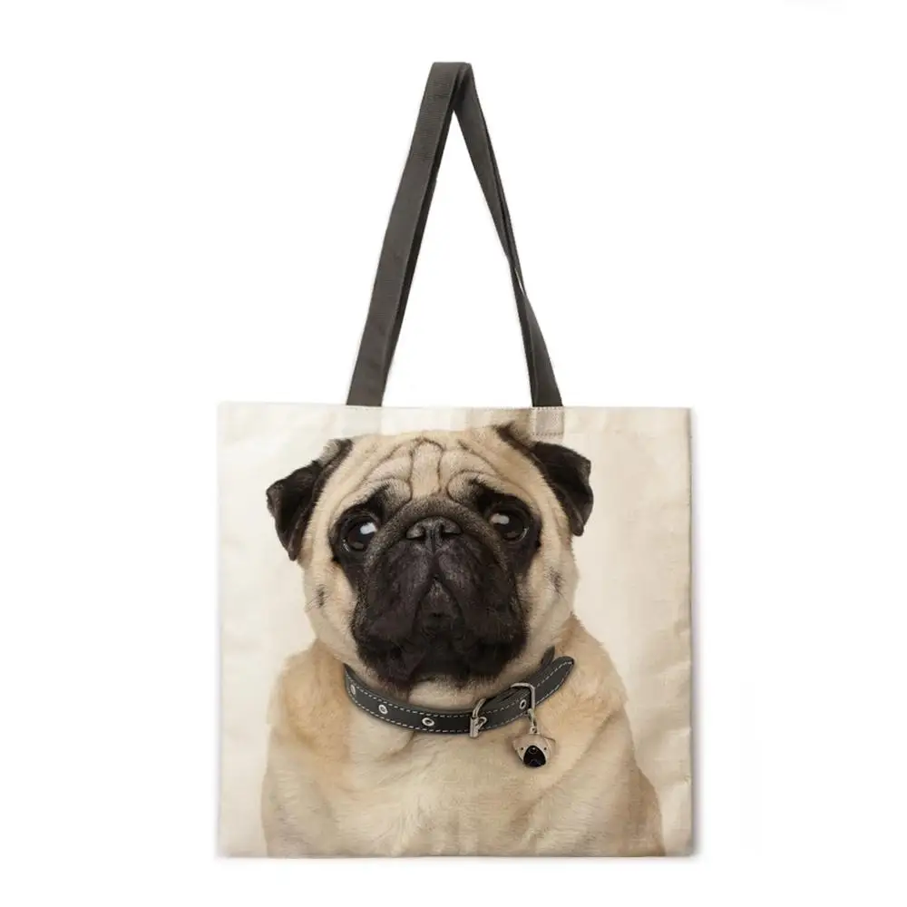 Складывающаяся сумка для покупок с изображением собаки женская на плечо отдыха