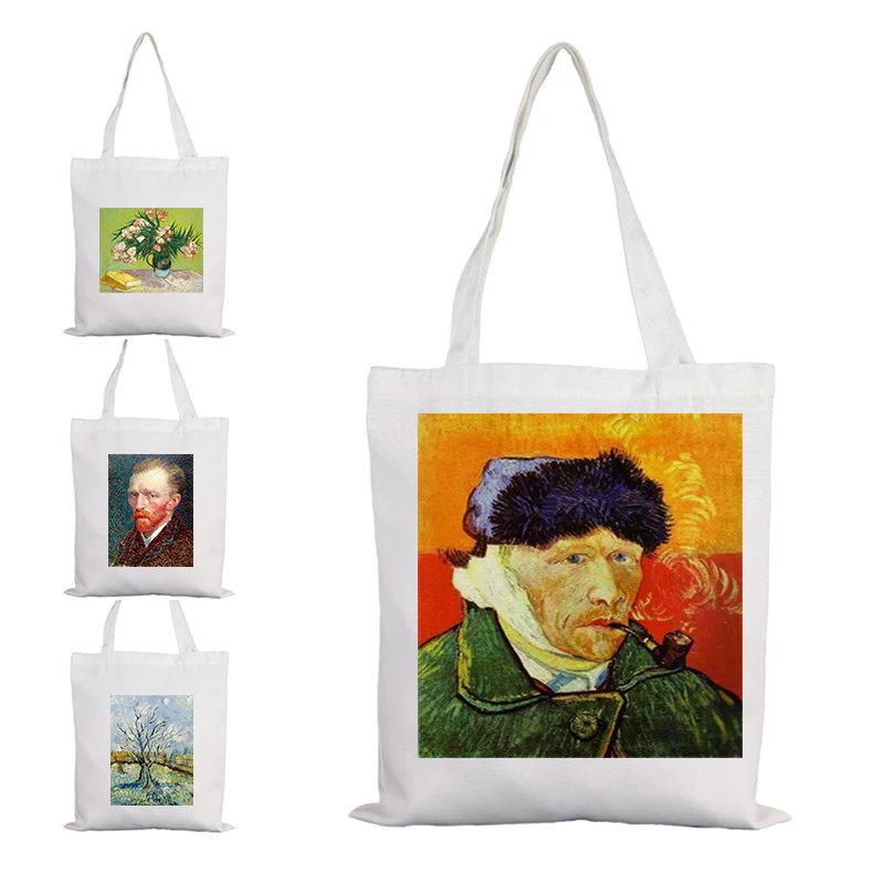 

Van Gogh Painting Hand Bags Tote Bag Ladies Luxury for Products Harajuku Women's Shopper 2021 Black Hookah
