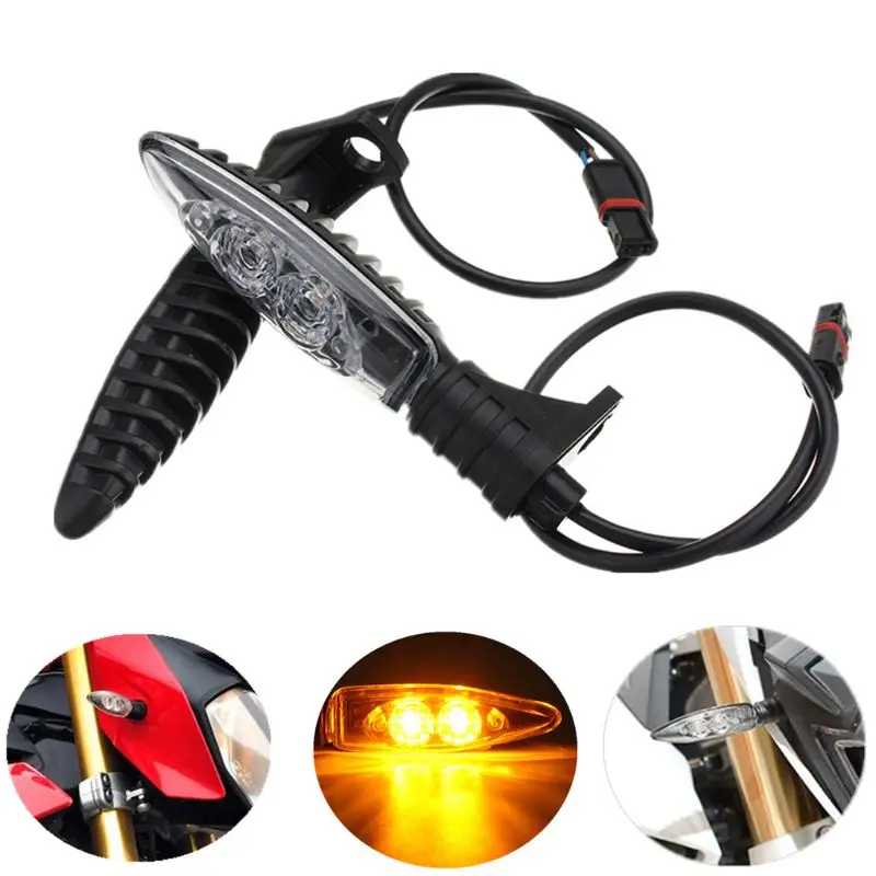 2 Pcs for HP4 S1000R S1000RR Motorcycle Front LED Turn Signal Indicator Light G99F |