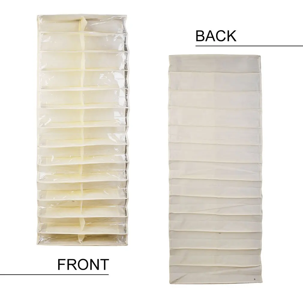 26 карманов ПВХ анти-Пылезащитная стойка для обуви складной водонепроницаемый