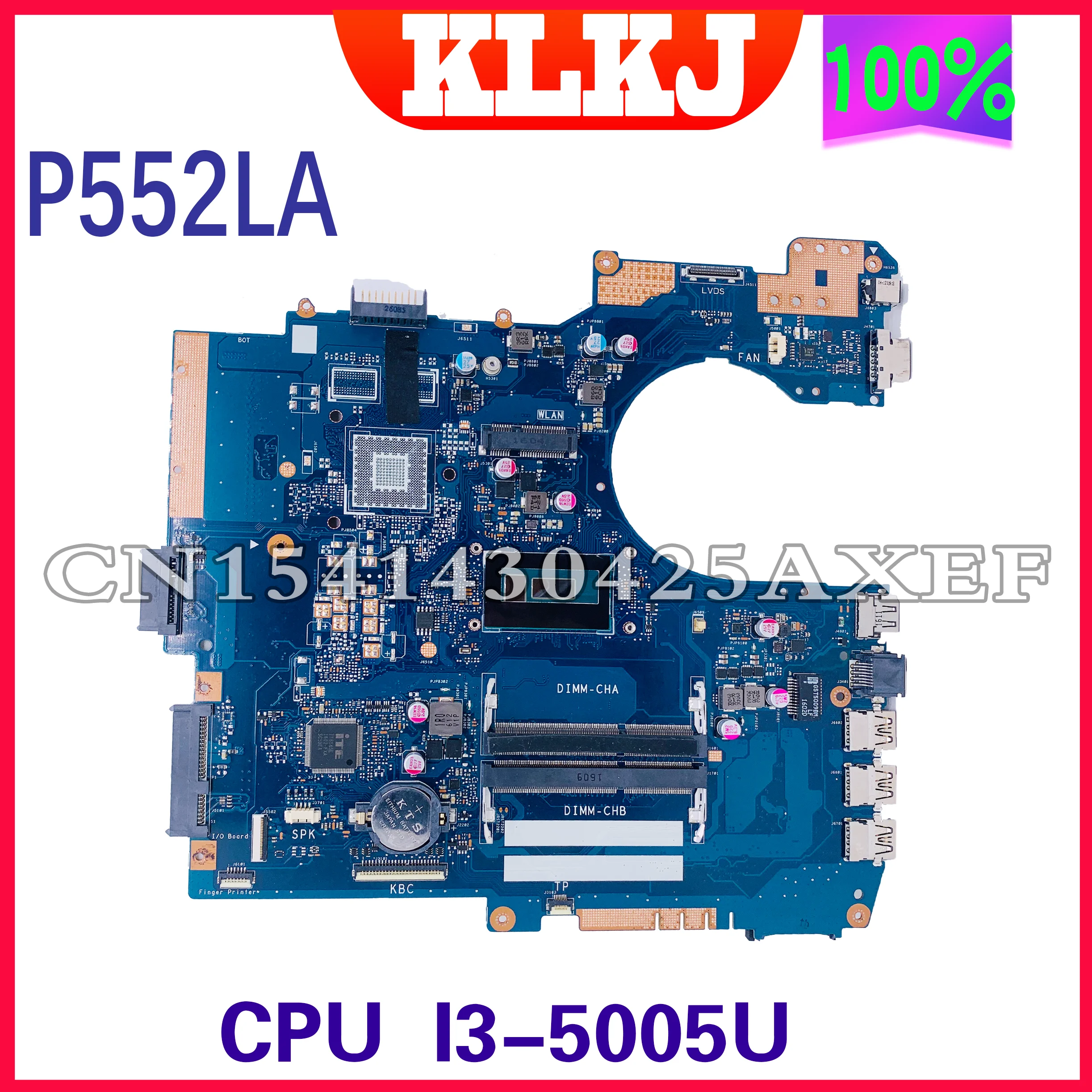 

P552LA is suitable for ASUS P552 P552L P552LJ P552LA P2520LA P2520LJ original laptop motherboard with I3-5005 CPU 100% test OK