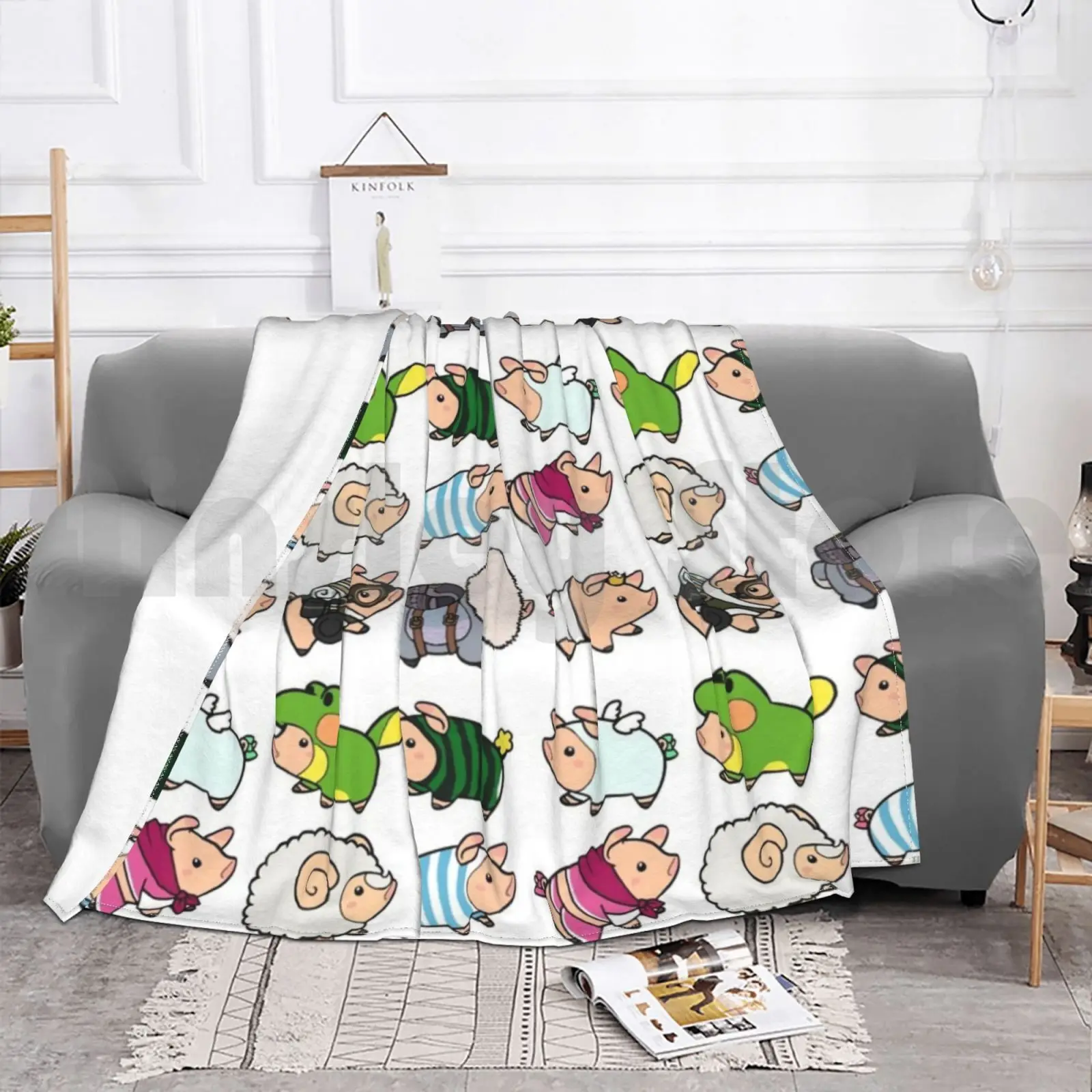 Одеяло для дивана кровати путешествий кошки монстр Хань монхун Mhw