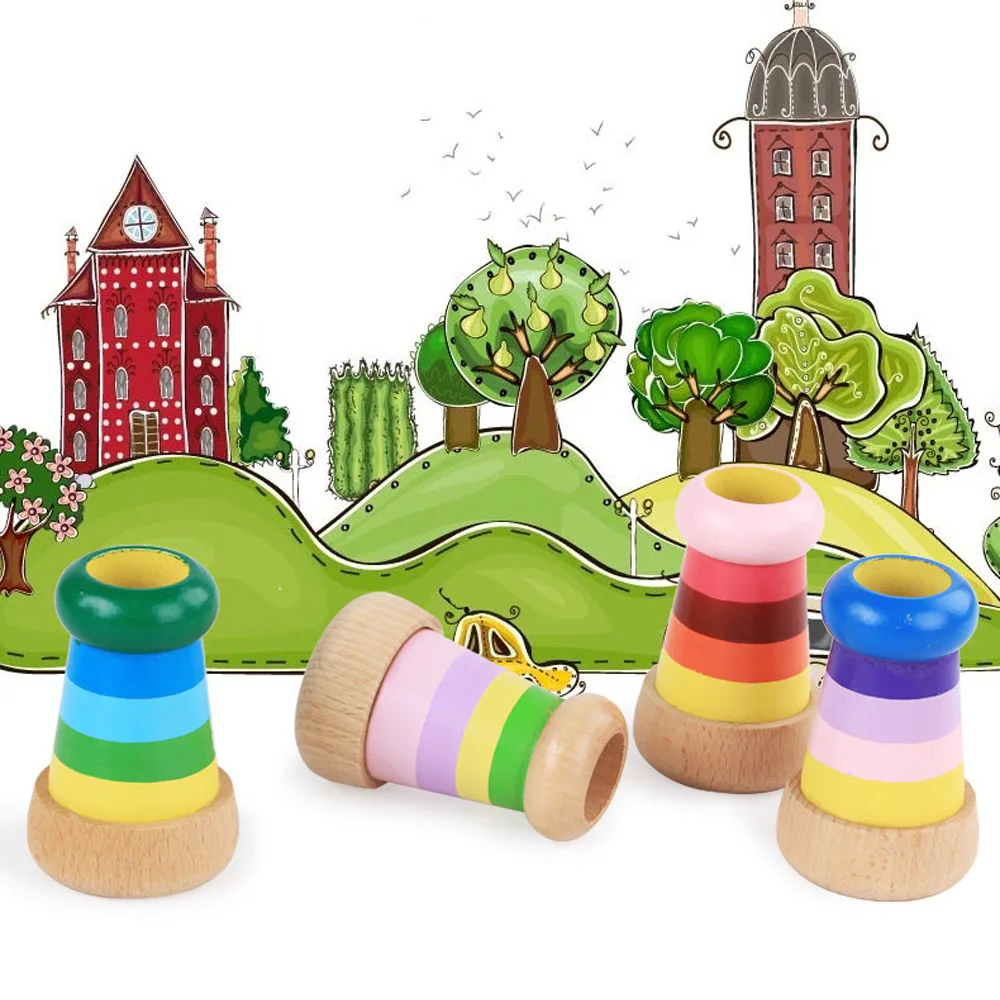 Мини Деревянный калейдоскоп обучающие игрушки для детей новинка волшебные