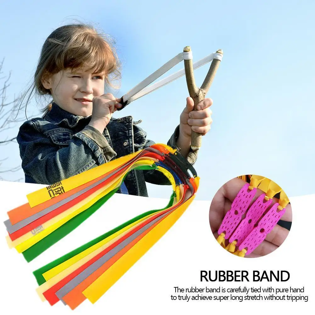 

Slingshot Band Group Elastic Flat Bands Trolling Fishing Rubber Hunting Latex Catapult Outdoor Fish Shooting