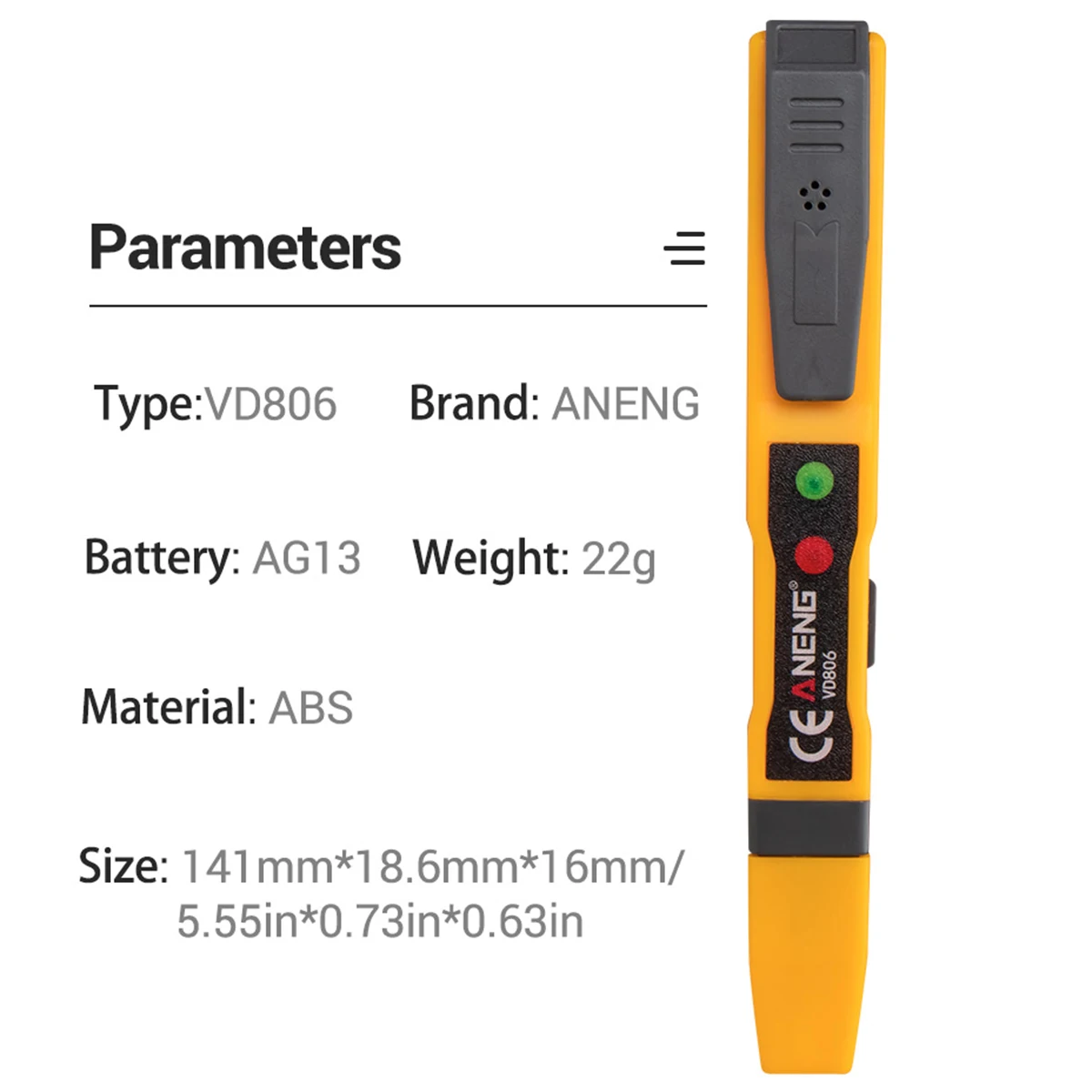 ANENG VD806 электрическая бесконтактная Ручка тест er AC детектор напряжения Тестовый