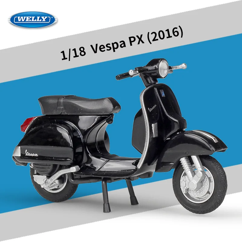 Welly 1:18 Vespa PX 2016 высокий симулятор мотоцикл велосипед Скутер литый под давлением