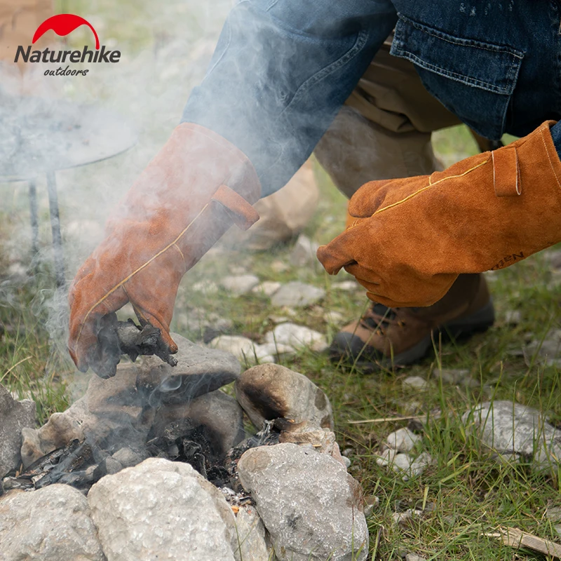 Перчатки с теплоизоляцией Naturehike огнестойкие уличные перчатки из воловьей кожи