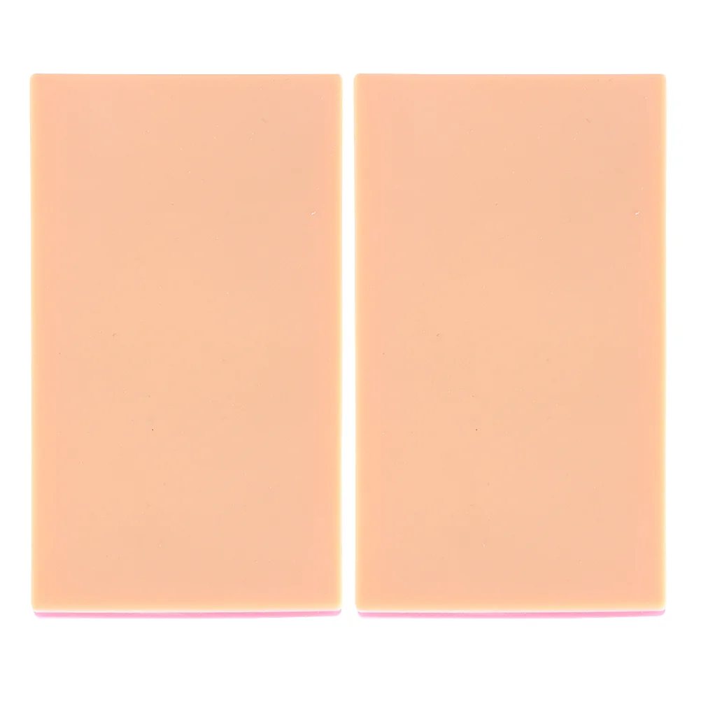

2pcs Human Skin Suture Practice Tool Silicone Simulation Body Skin Suturing Practice Pad