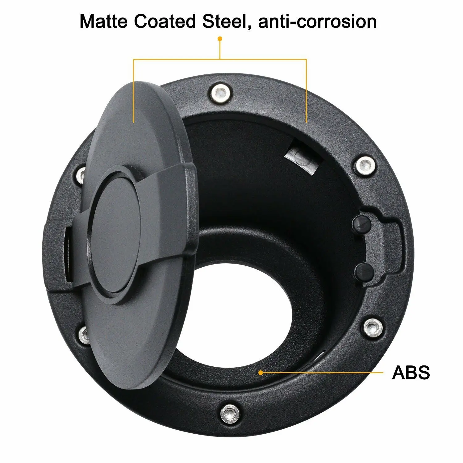 Matt Black Gas Cap Fuel Filler Door Cover for 2007+ Jeep JK Wrangler & Unlimited | Автомобили и мотоциклы