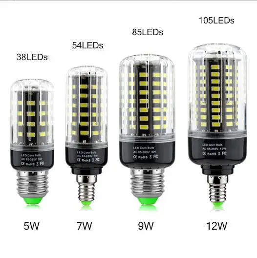 Smart IC 5736 SMD Светодиодная лампа-кукуруза для люстры E27 E14 B22 3 Вт 5 7 9 12 15 | Лампы и