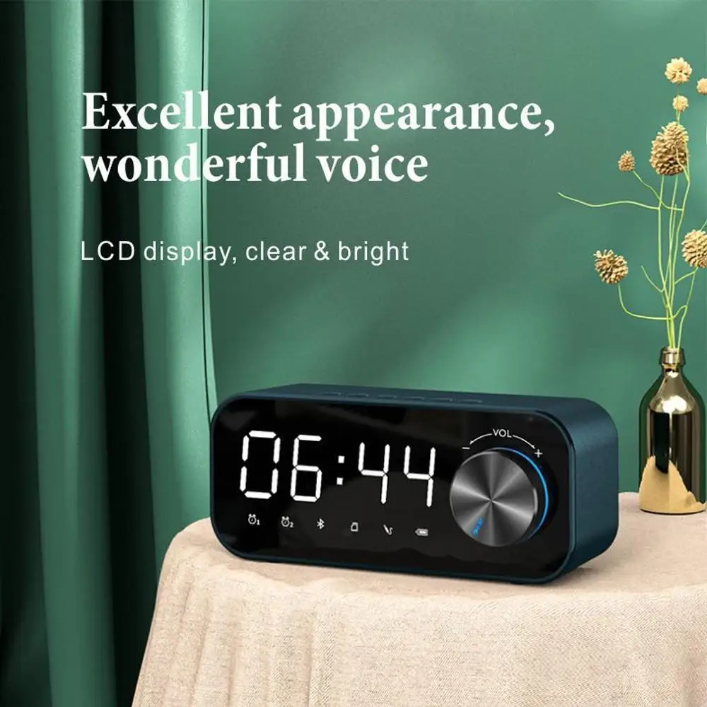 

Водонепроницаемая Bluetooth-колонка с будильником, Портативная Беспроводная колонка с поддержкой TF-карт, FM-радио, Aux вход