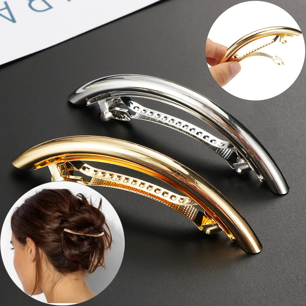 Горячая Распродажа 2019 металлическая Золотая/серебряная простая трубка дугой