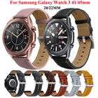Ремешок кожаный для Samsung Galaxy Watch 3 41 45 мм, сменный Браслет для Huawei Watch GT 3 GT2 42 46 мм, 22 20 мм