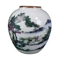 china old porcelain pastel pastel landscape pattern pot