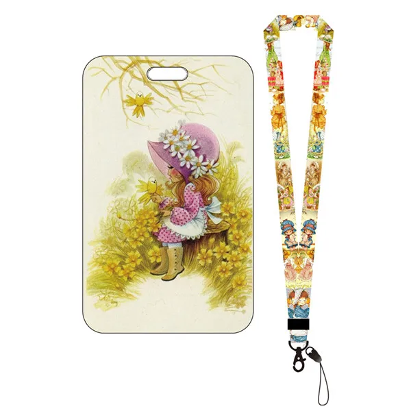 CARTOON ID Credit Bank Card Holder Students Bus Case Hand Rope Visit Door Identity Badge Cards Cover FOR Women Men Pendants | Багаж и