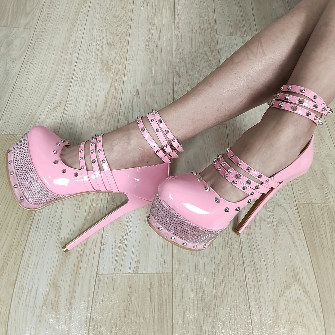 Туфли лодочки женские на платформе и каблуке с шипами|Женские туфли| |