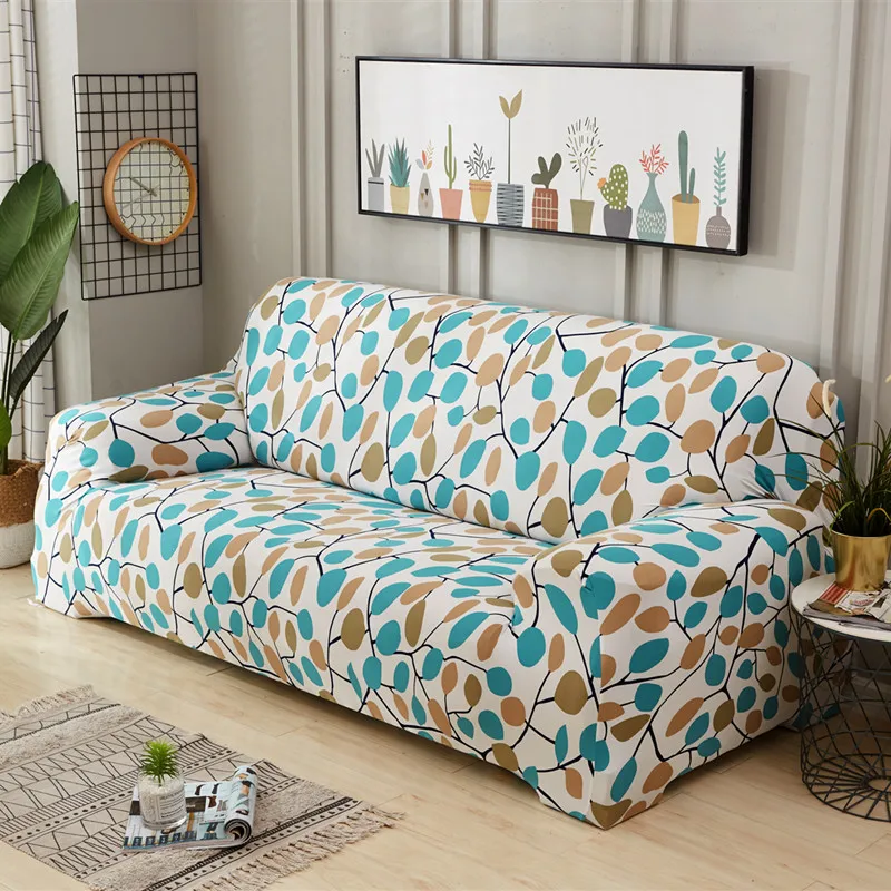 Color 20 Modern Spandex Stretch Sofa Cover for Living Room Printed Couch Cover Slipcovers for 1/2/3/4-seater funda sofa housse de canap - Цвет: Color 20